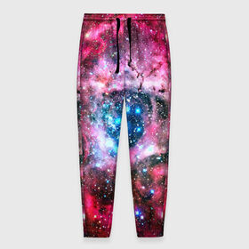 Мужские брюки 3D с принтом Звезды в Кировске, 100% полиэстер | манжеты по низу, эластичный пояс регулируется шнурком, по бокам два кармана без застежек, внутренняя часть кармана из мелкой сетки | галактика | туманность | яркий