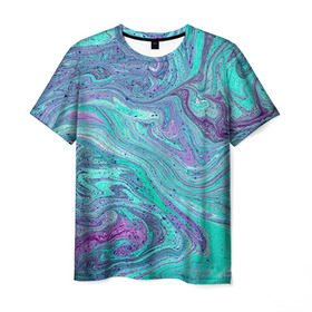 Мужская футболка 3D с принтом Смесь красок в Кировске, 100% полиэфир | прямой крой, круглый вырез горловины, длина до линии бедер | абстракция | краска | масло | творчество | цвет