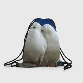 Рюкзак-мешок 3D с принтом Голубь в Кировске, 100% полиэстер | плотность ткани — 200 г/м2, размер — 35 х 45 см; лямки — толстые шнурки, застежка на шнуровке, без карманов и подкладки | 3д | голубь | животные | новые | птицы