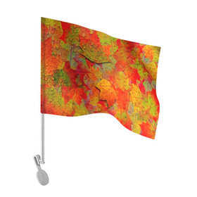 Флаг для автомобиля с принтом Лист клёна в Кировске, 100% полиэстер | Размер: 30*21 см | дождь | листопад | осень