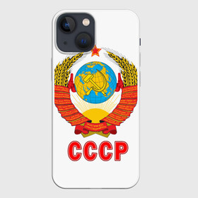 Чехол для iPhone 13 mini с принтом Герб СССР в Кировске,  |  | герб | россия | рэтро | ссср