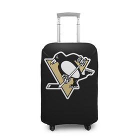 Чехол для чемодана 3D с принтом Pittsburgh Penguins Malkin в Кировске, 86% полиэфир, 14% спандекс | двустороннее нанесение принта, прорези для ручек и колес | malkin | pittsburgh penguins | малкин