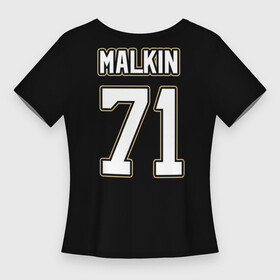 Женская футболка 3D Slim с принтом Pittsburgh Penguins Malkin в Кировске,  |  | malkin | pittsburgh penguins | малкин