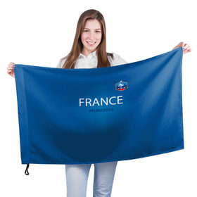 Флаг 3D с принтом Сборная Франции 2016 в Кировске, 100% полиэстер | плотность ткани — 95 г/м2, размер — 67 х 109 см. Принт наносится с одной стороны | euro2016 | france | футбол