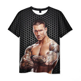 Мужская футболка 3D с принтом Randy Orton в Кировске, 100% полиэфир | прямой крой, круглый вырез горловины, длина до линии бедер | randy orton | wwe | рестлинг | чемпион мира