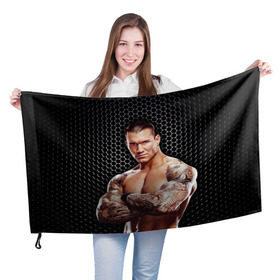 Флаг 3D с принтом Randy Orton в Кировске, 100% полиэстер | плотность ткани — 95 г/м2, размер — 67 х 109 см. Принт наносится с одной стороны | randy orton | wwe | рестлинг | чемпион мира
