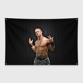 Флаг-баннер с принтом John Cena в Кировске, 100% полиэстер | размер 67 х 109 см, плотность ткани — 95 г/м2; по краям флага есть четыре люверса для крепления | john cena | wwe чемпион | джон сина