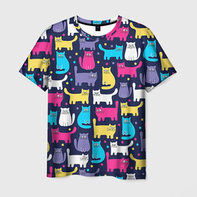 Мужская футболка 3D с принтом Котятки в Кировске, 100% полиэфир | прямой крой, круглый вырез горловины, длина до линии бедер | кот | котенок | котик | кошечка | кошка | мем | независимая | сильная