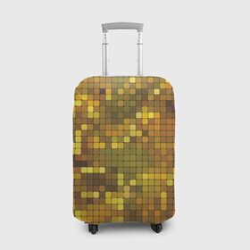 Чехол для чемодана 3D с принтом Gold style в Кировске, 86% полиэфир, 14% спандекс | двустороннее нанесение принта, прорези для ручек и колес | блекс | золото | квадрат | клубы | текстуры