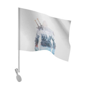 Флаг для автомобиля с принтом Геральт Охота в Кировске, 100% полиэстер | Размер: 30*21 см | gerald | wild hunt | witcher | ведьмак | геральд | дикая охота