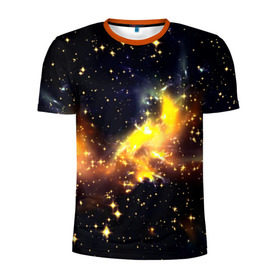 Мужская футболка 3D спортивная с принтом Звезды в Кировске, 100% полиэстер с улучшенными характеристиками | приталенный силуэт, круглая горловина, широкие плечи, сужается к линии бедра | nebula | вселенная | звезды | туманность