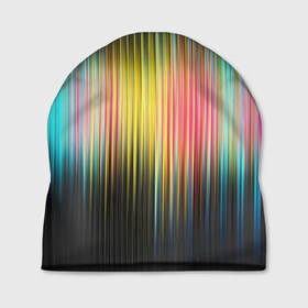 Шапка 3D с принтом Спектр в Кировске, 100% полиэстер | универсальный размер, печать по всей поверхности изделия | мерцание | радуга | свет | свечение | сияние | спектр | цвета | эквалайзер