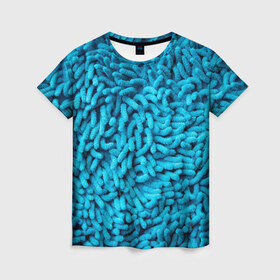 Женская футболка 3D с принтом Пушистик в Кировске, 100% полиэфир ( синтетическое хлопкоподобное полотно) | прямой крой, круглый вырез горловины, длина до линии бедер | ковёр | ковролин | комфорт | палас | пушистик | тепло