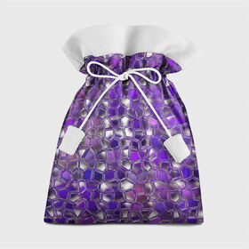 Подарочный 3D мешок с принтом Фиолетовая мозаика в Кировске, 100% полиэстер | Размер: 29*39 см | дизайн | искусство | композиция | мозаика | стёклышки | цветные камешки