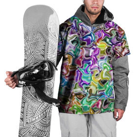 Накидка на куртку 3D с принтом Цветное безумие в Кировске, 100% полиэстер |  | арт | дизайн | искусство | краски | мозаика | палитра | радуга | разные цвета | текстура | цветное безумие