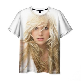Мужская футболка 3D с принтом Бритни Спирс в Кировске, 100% полиэфир | прямой крой, круглый вырез горловины, длина до линии бедер | britney spears | американская поп певица | бритни спирс