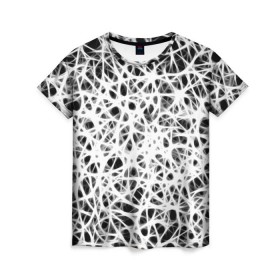 Женская футболка 3D с принтом Fear в Кировске, 100% полиэфир ( синтетическое хлопкоподобное полотно) | прямой крой, круглый вырез горловины, длина до линии бедер | абстракции | нервы | текстуры