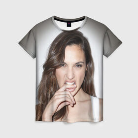 Женская футболка 3D с принтом Галь Гадот в Кировске, 100% полиэфир ( синтетическое хлопкоподобное полотно) | прямой крой, круглый вырез горловины, длина до линии бедер | gal gadot | израильская актриса