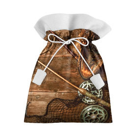 Подарочный 3D мешок с принтом Рыбацкий стол в Кировске, 100% полиэстер | Размер: 29*39 см | грузило | карась | лодка | окунь | природа | река | рыбак | рыболов | снасти | туризм | щука
