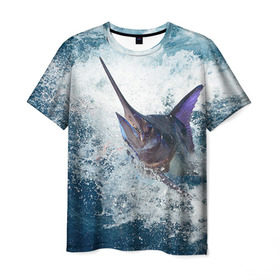 Мужская футболка 3D с принтом Рыбалка 1 в Кировске, 100% полиэфир | прямой крой, круглый вырез горловины, длина до линии бедер | грузило | карась | лодка | окунь | природа | река | рыбак | рыболов | снасти | туризм | щука