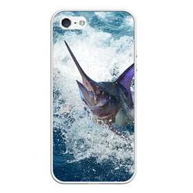 Чехол силиконовый для Телефон Apple iPhone 5/5S с принтом Рыбалка 1 в Кировске, Силикон | Область печати: задняя сторона чехла, без боковых панелей | грузило | карась | лодка | окунь | природа | река | рыбак | рыболов | снасти | туризм | щука