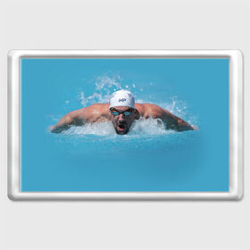 Магнит 45*70 с принтом Michael Phelps в Кировске, Пластик | Размер: 78*52 мм; Размер печати: 70*45 | 