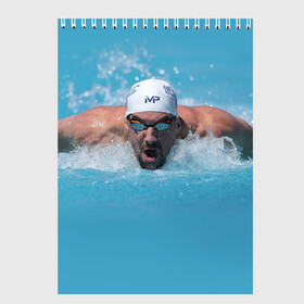 Скетчбук с принтом Michael Phelps в Кировске, 100% бумага
 | 48 листов, плотность листов — 100 г/м2, плотность картонной обложки — 250 г/м2. Листы скреплены сверху удобной пружинной спиралью | 