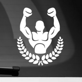 Наклейка на автомобиль с принтом Боксер в Кировске, ПВХ |  | Тематика изображения на принте: boxing | sport | бокс | боксер | перчатки | спорт | удар