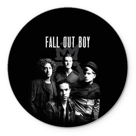 Коврик круглый с принтом Группа Fall out boy в Кировске, резина и полиэстер | круглая форма, изображение наносится на всю лицевую часть | fall out boy