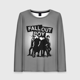 Женский лонгслив 3D с принтом Fall out boy в Кировске, 100% полиэстер | длинные рукава, круглый вырез горловины, полуприлегающий силуэт | Тематика изображения на принте: fall out boy