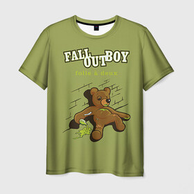 Мужская футболка 3D с принтом FoB мишка в Кировске, 100% полиэфир | прямой крой, круглый вырез горловины, длина до линии бедер | fall out boy