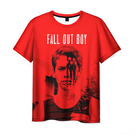 Мужская футболка 3D с принтом FOB в Кировске, 100% полиэфир | прямой крой, круглый вырез горловины, длина до линии бедер | fall out boy