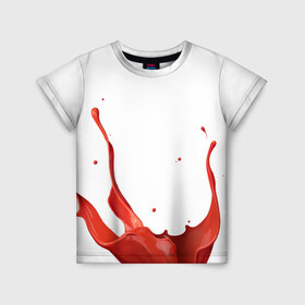 Детская футболка 3D с принтом Paint splash в Кировске, 100% гипоаллергенный полиэфир | прямой крой, круглый вырез горловины, длина до линии бедер, чуть спущенное плечо, ткань немного тянется | 