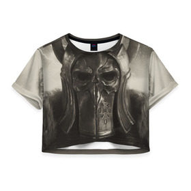 Женская футболка 3D укороченная с принтом The Witcher в Кировске, 100% полиэстер | круглая горловина, длина футболки до линии талии, рукава с отворотами | witcher | ведьмак | игра