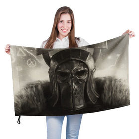 Флаг 3D с принтом The Witcher в Кировске, 100% полиэстер | плотность ткани — 95 г/м2, размер — 67 х 109 см. Принт наносится с одной стороны | witcher | ведьмак | игра