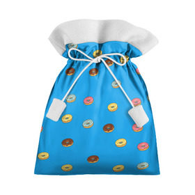 Подарочный 3D мешок с принтом Пончики в Кировске, 100% полиэстер | Размер: 29*39 см | donut | гомер | еда | пончики | симпсон | фаст