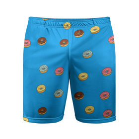 Мужские шорты 3D спортивные с принтом Пончики в Кировске,  |  | donut | гомер | еда | пончики | симпсон | фаст