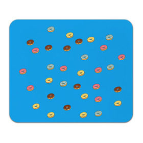 Коврик прямоугольный с принтом Пончики в Кировске, натуральный каучук | размер 230 х 185 мм; запечатка лицевой стороны | donut | гомер | еда | пончики | симпсон | фаст