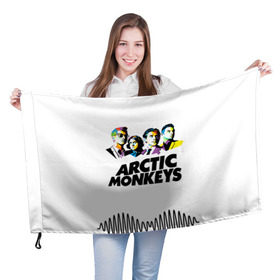 Флаг 3D с принтом Arctic Monkeys 2 в Кировске, 100% полиэстер | плотность ткани — 95 г/м2, размер — 67 х 109 см. Принт наносится с одной стороны | am | arctic | arctic monkeys | monkeys | rock | алекс тёрнер | амы | арктические мартышки | джейми кук | мартышки | мэтт хелдерс. ам | ник омэлли | ник о’мэлли | рок