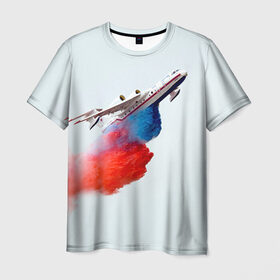 Мужская футболка 3D с принтом Самолет Мчс 1 в Кировске, 100% полиэфир | прямой крой, круглый вырез горловины, длина до линии бедер | армия | армия россии | военная | военная техника | самолет | самолеты | техника