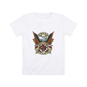 Детская футболка хлопок с принтом Eagles of Death Metal в Кировске, 100% хлопок | круглый вырез горловины, полуприлегающий силуэт, длина до линии бедер | дэтметал | метал | мош | орлы