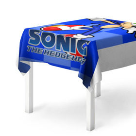 Скатерть 3D с принтом Sonic The-Hedgehog в Кировске, 100% полиэстер (ткань не мнется и не растягивается) | Размер: 150*150 см | Тематика изображения на принте: sega sonic
