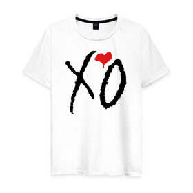 Мужская футболка хлопок с принтом XO в Кировске, 100% хлопок | прямой крой, круглый вырез горловины, длина до линии бедер, слегка спущенное плечо. | drake | the weeknd | xo