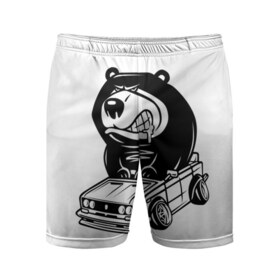 Мужские шорты 3D спортивные с принтом Миша в Кировске,  |  | медведь | таз