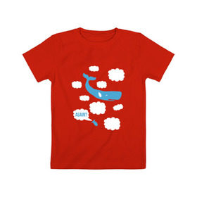 Детская футболка хлопок с принтом Again в Кировске, 100% хлопок | круглый вырез горловины, полуприлегающий силуэт, длина до линии бедер | автостопом по галактике | кит