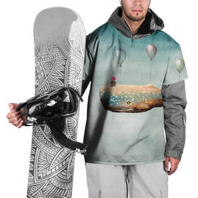 Накидка на куртку 3D с принтом Кит в Кировске, 100% полиэстер |  | автостопом по галактике | кит