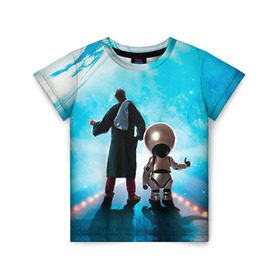 Детская футболка 3D с принтом Автостопом по галактике в Кировске, 100% гипоаллергенный полиэфир | прямой крой, круглый вырез горловины, длина до линии бедер, чуть спущенное плечо, ткань немного тянется | автостопом по галактике
