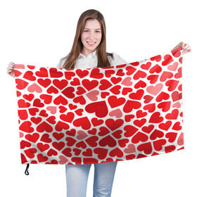 Флаг 3D с принтом Сердечки в Кировске, 100% полиэстер | плотность ткани — 95 г/м2, размер — 67 х 109 см. Принт наносится с одной стороны | девушка | любовь | сердечко | сердце
