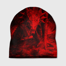 Шапка 3D с принтом Дракон в Кировске, 100% полиэстер | универсальный размер, печать по всей поверхности изделия | dragon | дракон