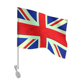 Флаг для автомобиля с принтом Англия в Кировске, 100% полиэстер | Размер: 30*21 см | англия | модные | популярные | прикольные | стена | флаг